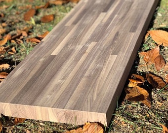 Butcher Block Kitchen Shelves