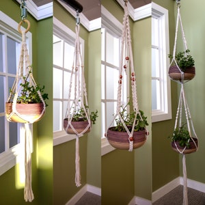 Macrame Plant Hanger With Tassel, Macrame Well Hanging, Hemp Hanging Plant Holder, Indoor & Outdoor, Plant Lovers Gifts