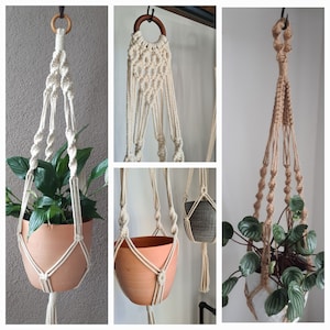 Blumenampel für GROßE SCHWERE TÖPFE Pflanzenaufhänger Jute Pflanzenhänger Hängeampel Zimmerpflanzen Makramee Macrame