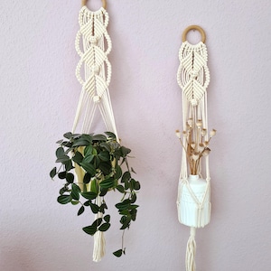 BOHO Makramee Macrame Pflanzenhänger Blumenampel Wanddekoration Wandbehang für Topf für Vase Boho Wand böhmisch Halterung Stoffdekoration