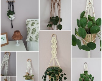 Wandbehang für Pflanzen an Wand Pflanzenhänger Planthanger Makramee  Wanddekoration Blumenampel Pflanzenaufhänger Zimmerpflanzen Macrame