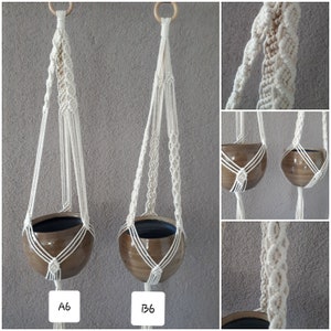 Makramee-Pflanzenaufhänger Aus Baumwolle – Set Mit 2 Hängern, Metallring, Für Töpfe Bis 20 Cm, Boho-Deko Für Drinnen & Draußen