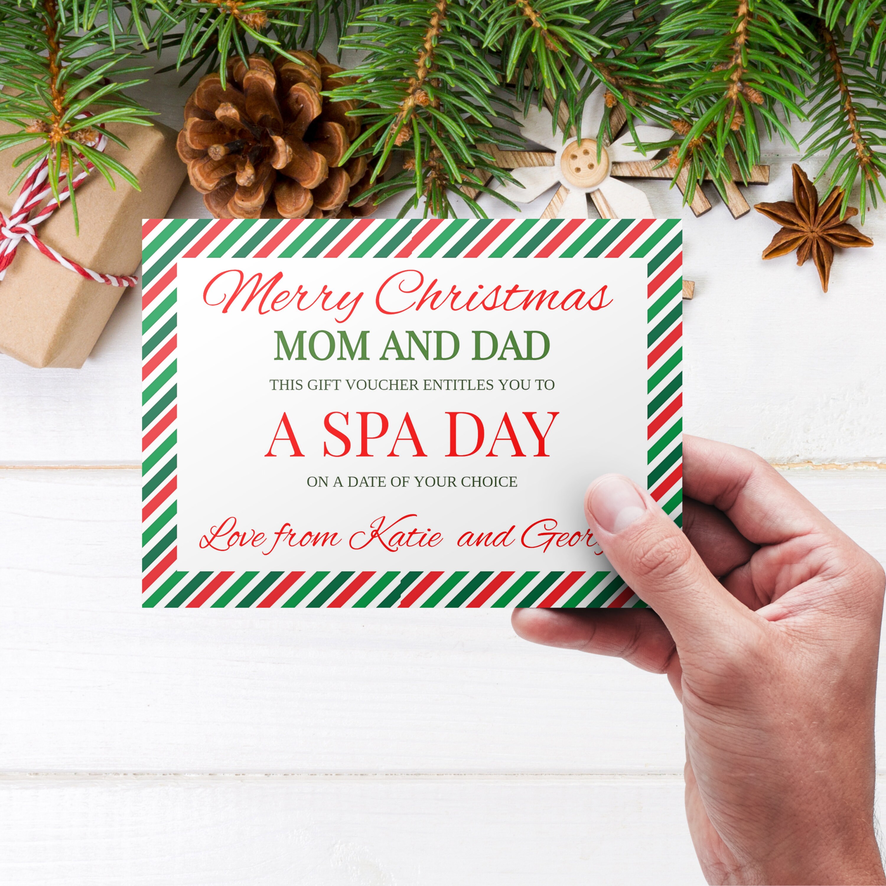 Christmas Gift Voucher Template : Editable Voucher Christmas - Etsy UK