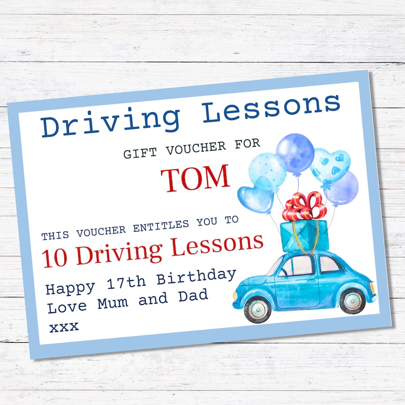 Driving Lesson Gift Voucher Template. Driving Lessons Gift Card