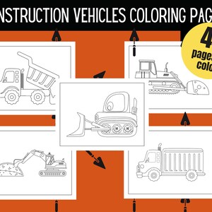 Construction Vehicles Coloring : Trucks & Diggers Coloring. 45 Printable coloring pages- On the go coloring