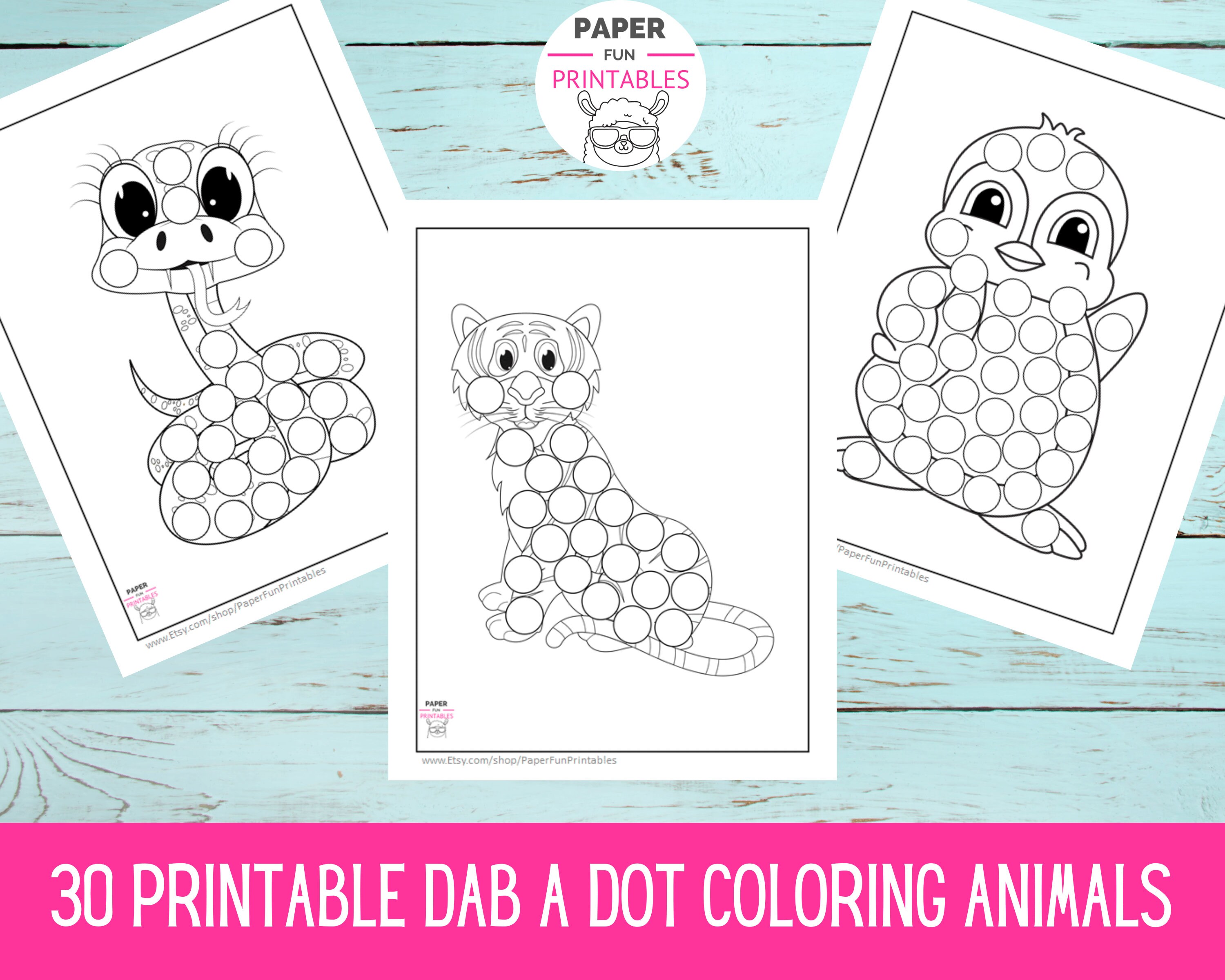 Dot Marker Coloring Page Animal Dab a Dot, Dot Marker Printable, Do a ...