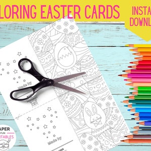 OSTERN Malkarten. DIY Osterkarte |Ostern Färbung Erwachsene und Jugendliche. Sofortiger digitaler DOWNLOAD | Print at home Karte