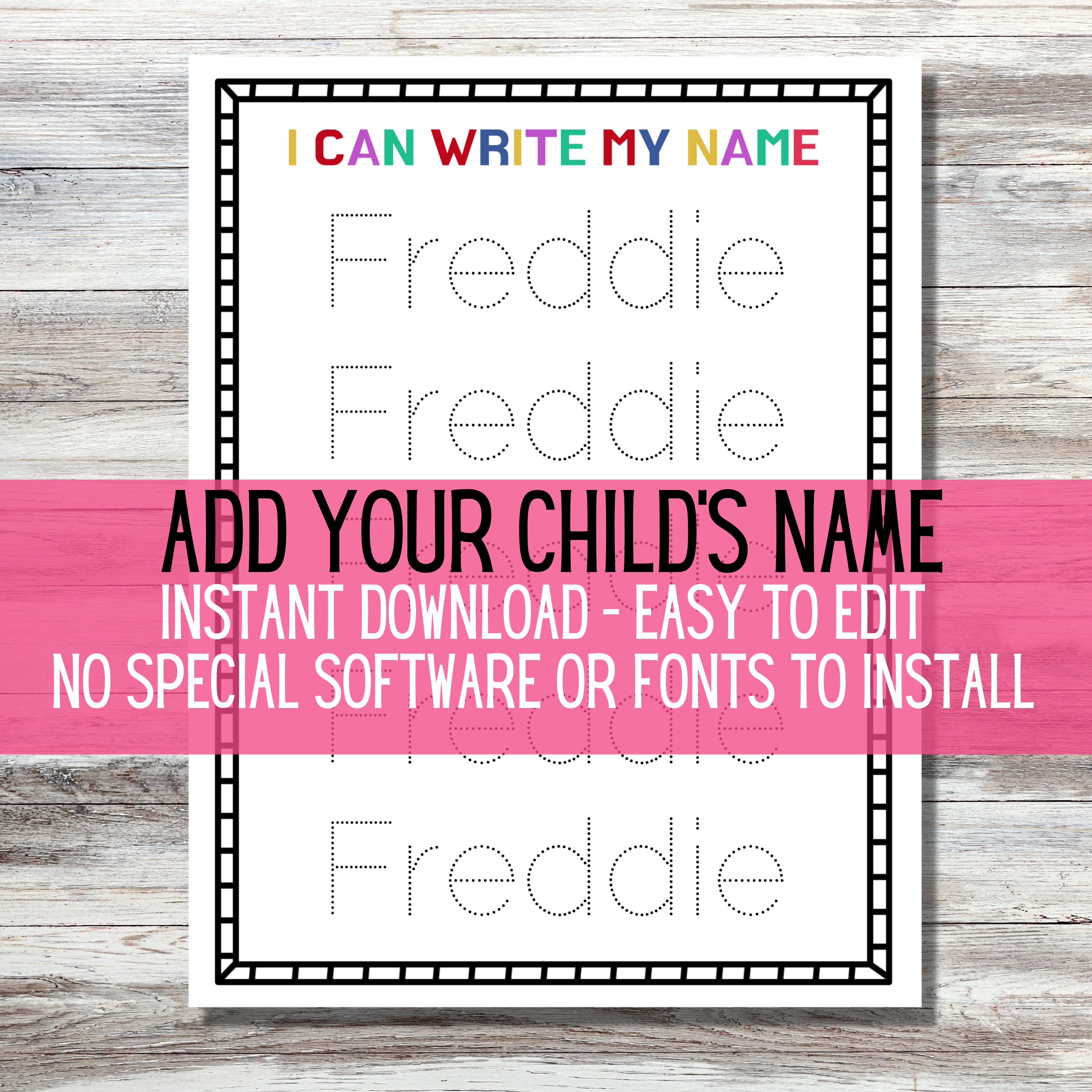 Write. Name Name Tracing Sheet. Kids Name Writing. Name Worksheet. Learn to Write ...