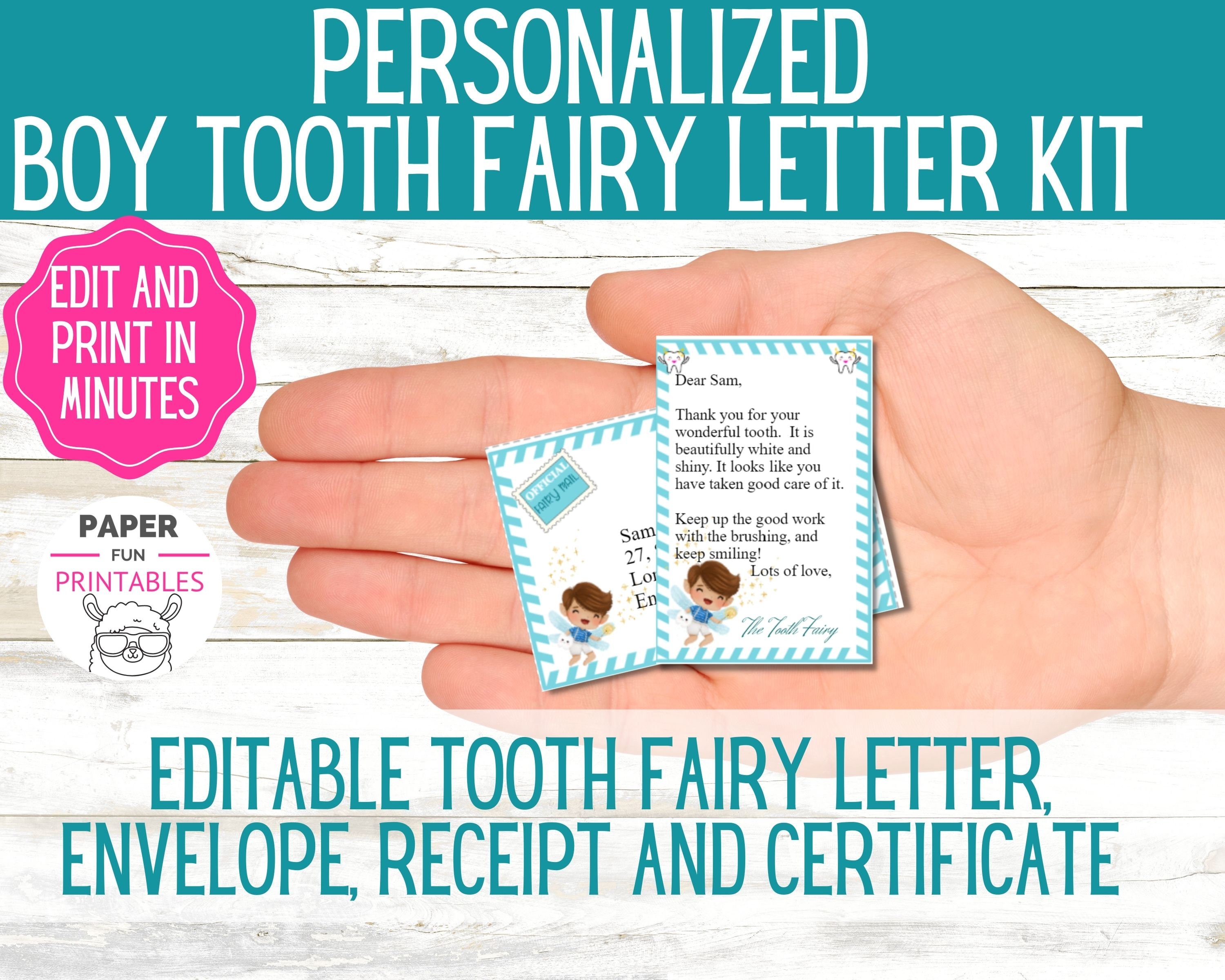 Tooth Fairy Letter Boy