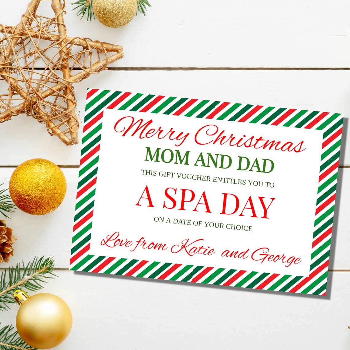 Christmas Gift Voucher Template : Editable Voucher Christmas | Etsy UK
