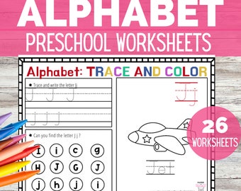 Förskolearbetsblad | Småbarnsarbetsblad ABC | Förskoleläroplan | Följ och färglägg | ABC-arbetsblad | Hemundervisning för förskoleklass