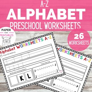 Preschool Worksheet | Toddler ABC Worksheets for the preschool curriculum or Pre-K Homeschool | Learn the alphabet | ABC Worksheet