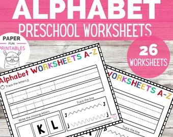 Werkblad voorschoolse | ABC-werkbladen voor peuters voor het voorschoolse curriculum of Pre-K Homeschool | Leer het alfabet | ABC-werkblad