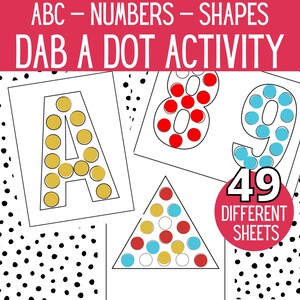 Utskrivbar prickmarköraktivitet 49 sidor | A-Ö Do A Dot prickmarkörbokstäver, ABC Dab a dot, Nummer Dab a dot, Prickmarkörsiffror