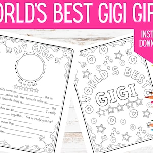 Gigi Birthday Printable, About My Gigi, Mother's Day Gigi Birthday Gift ...