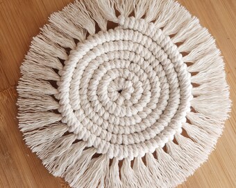 Hand-made Small Macramé Coaster