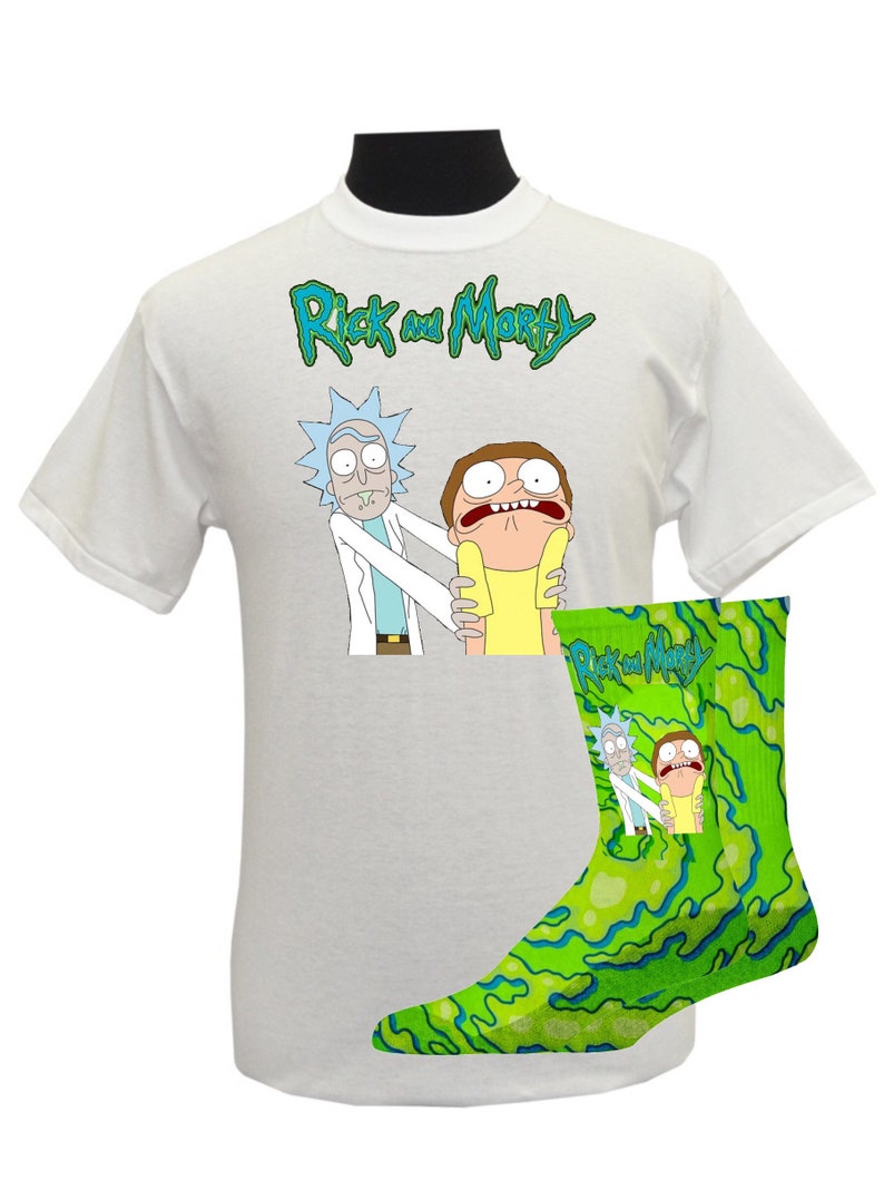 Rick and Morty Cool Shirt and Socks Crew,Novelty,Funny,Silly Unisex,Graphic