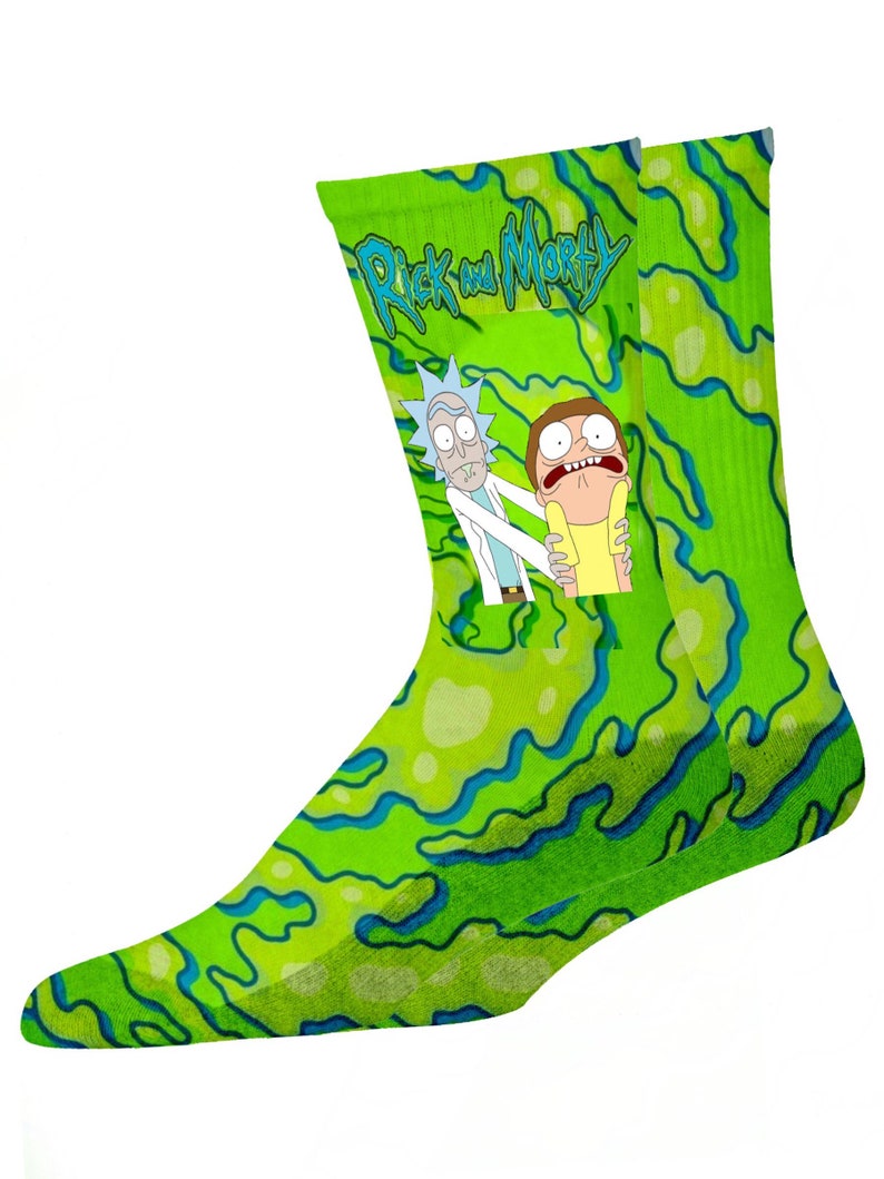 Rick and Morty Cool Shirt and Socks Crew,Novelty,Funny,Silly Unisex,Graphic
