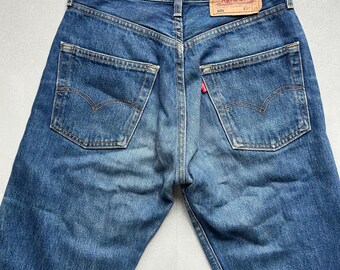 90s Levis 501 最終USA Washed Blue VINTAGE LEVIS 501 JEANS 1990s SIZE 38X32 W38 L32 MADE IN USA