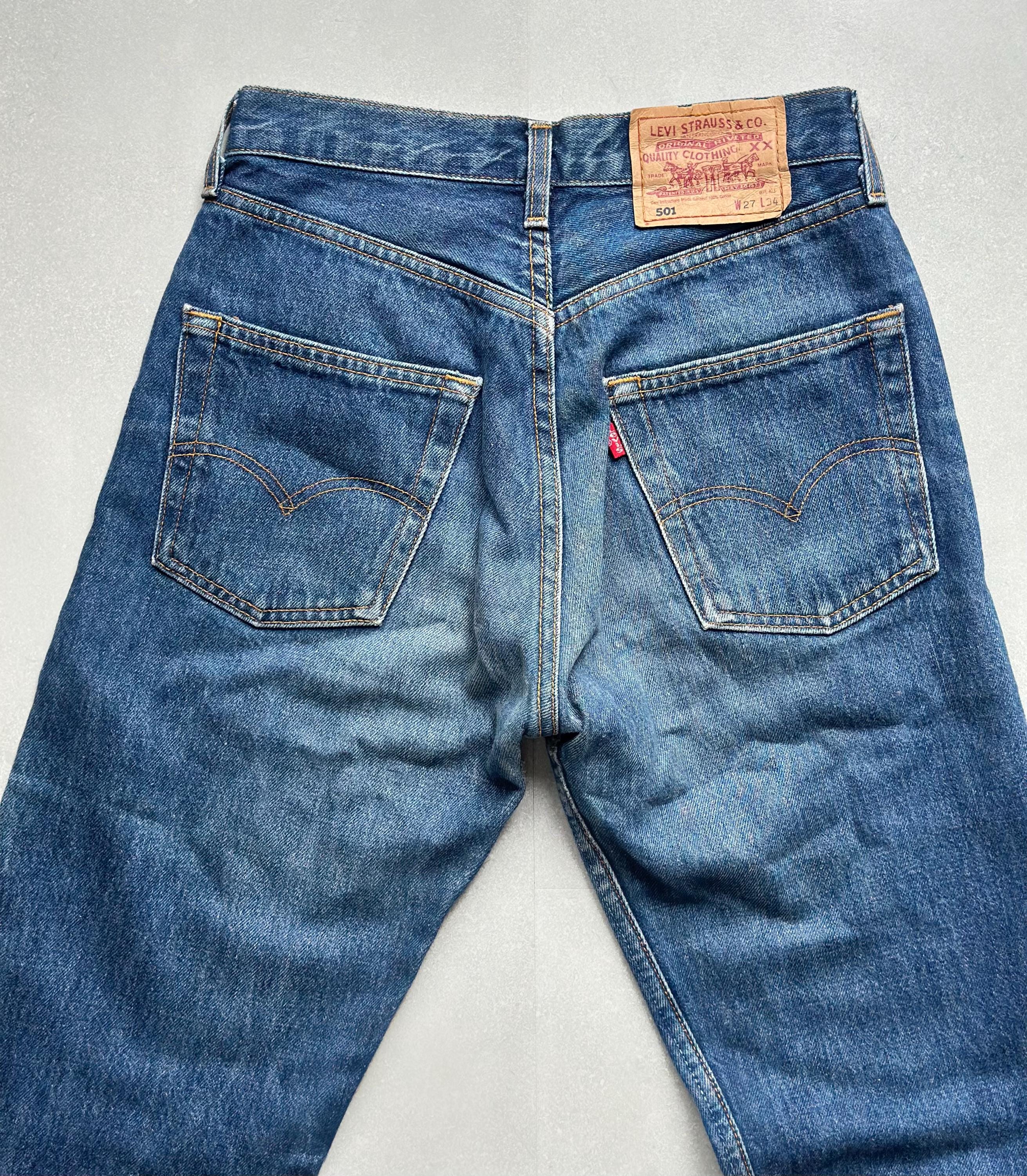 XS Vintage Levi's 501 Blue Wash 90's Jeans High Waist - W27