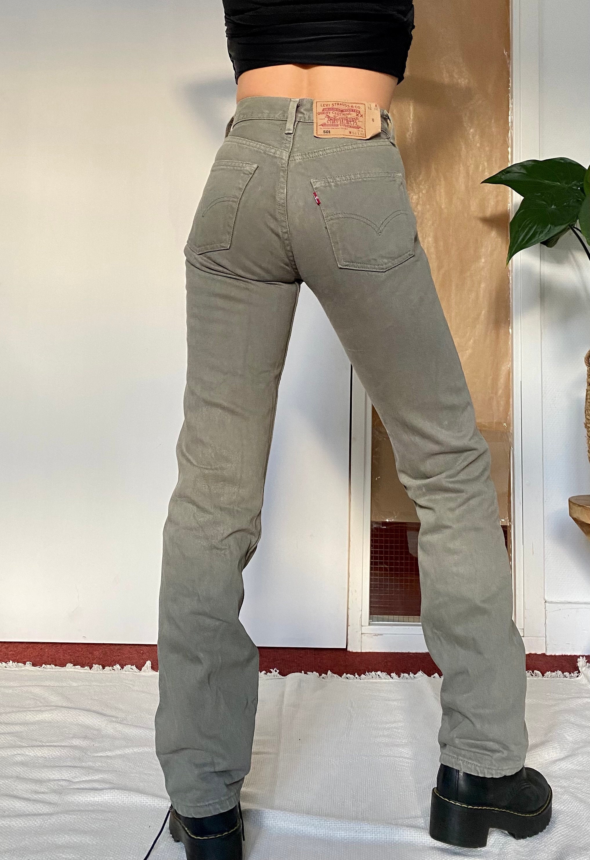 Levis 501 Gray Jeans - Etsy