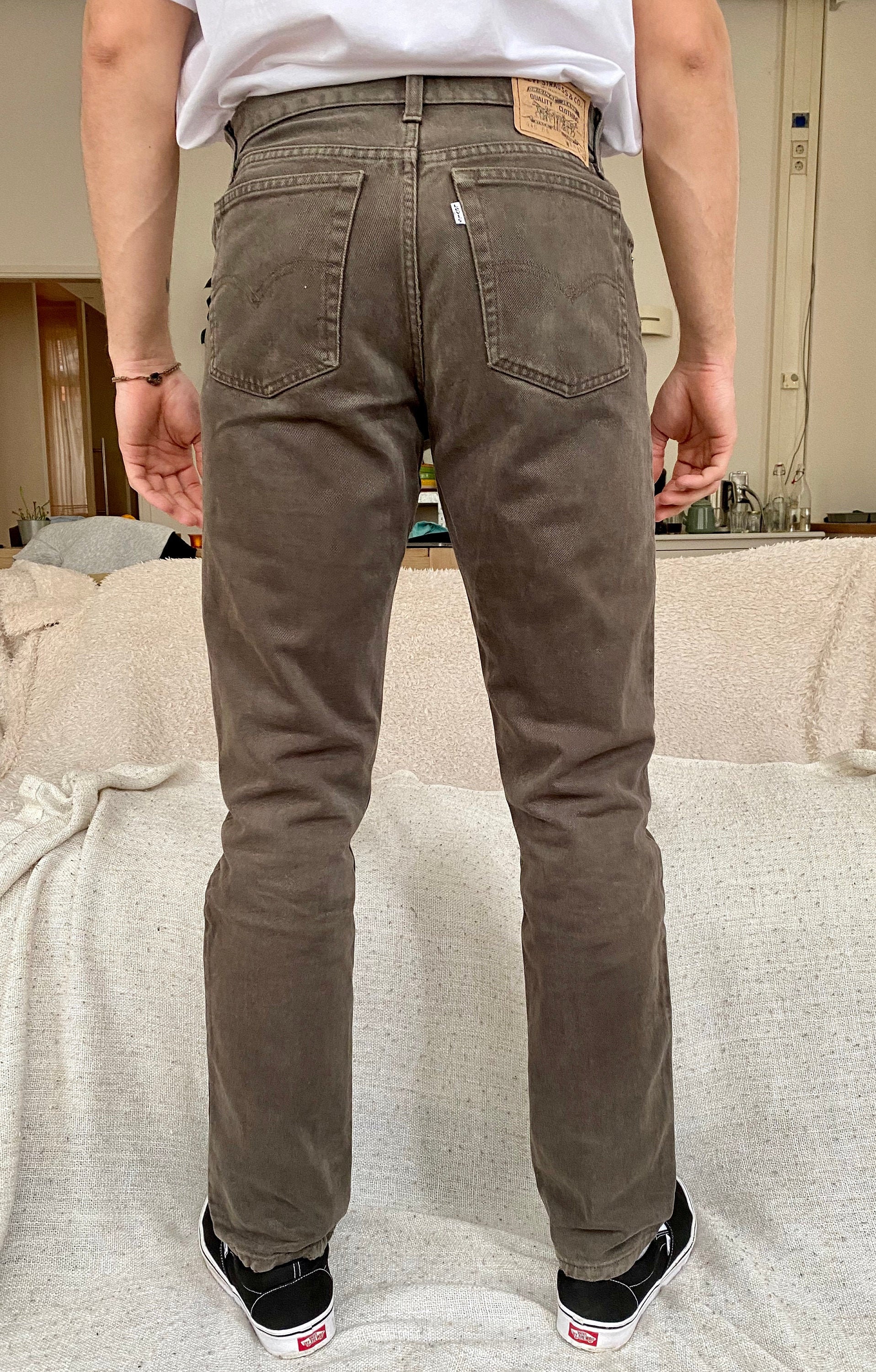 Vintage Levi's 448 84 Mens jeans 90s brown made in Italy - Main Image