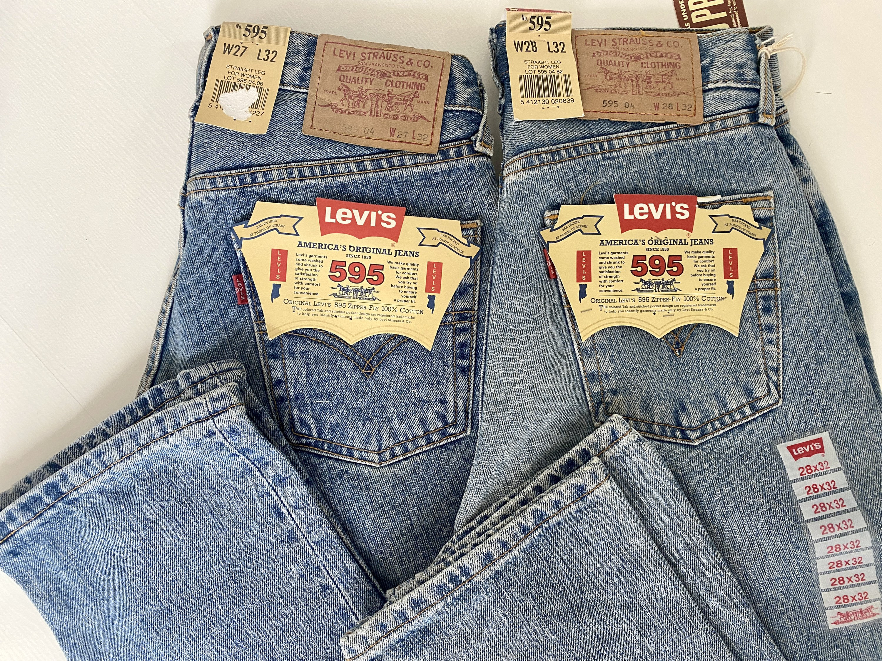 DEAD STOCK Vintage Levi's 595 Light Blue Wash 90s Jeans - Etsy Norway