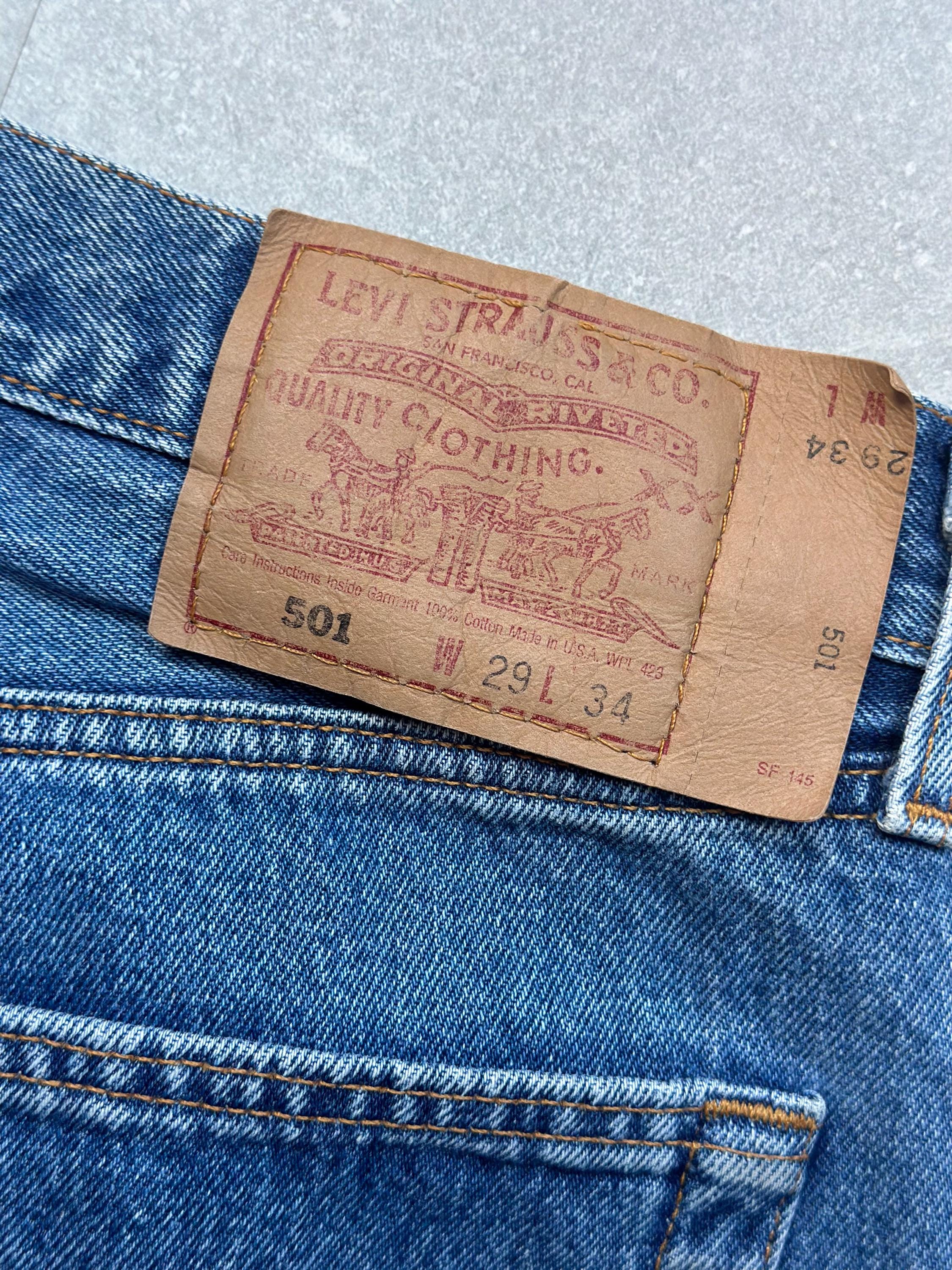 Vintage Levi's 501 Made in USA 90s Jeans High Waist Classic Blue