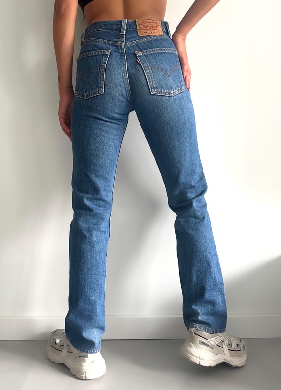 Vintage Levi's 501 Jeans: 90s High Waist Blue Wash, Made in