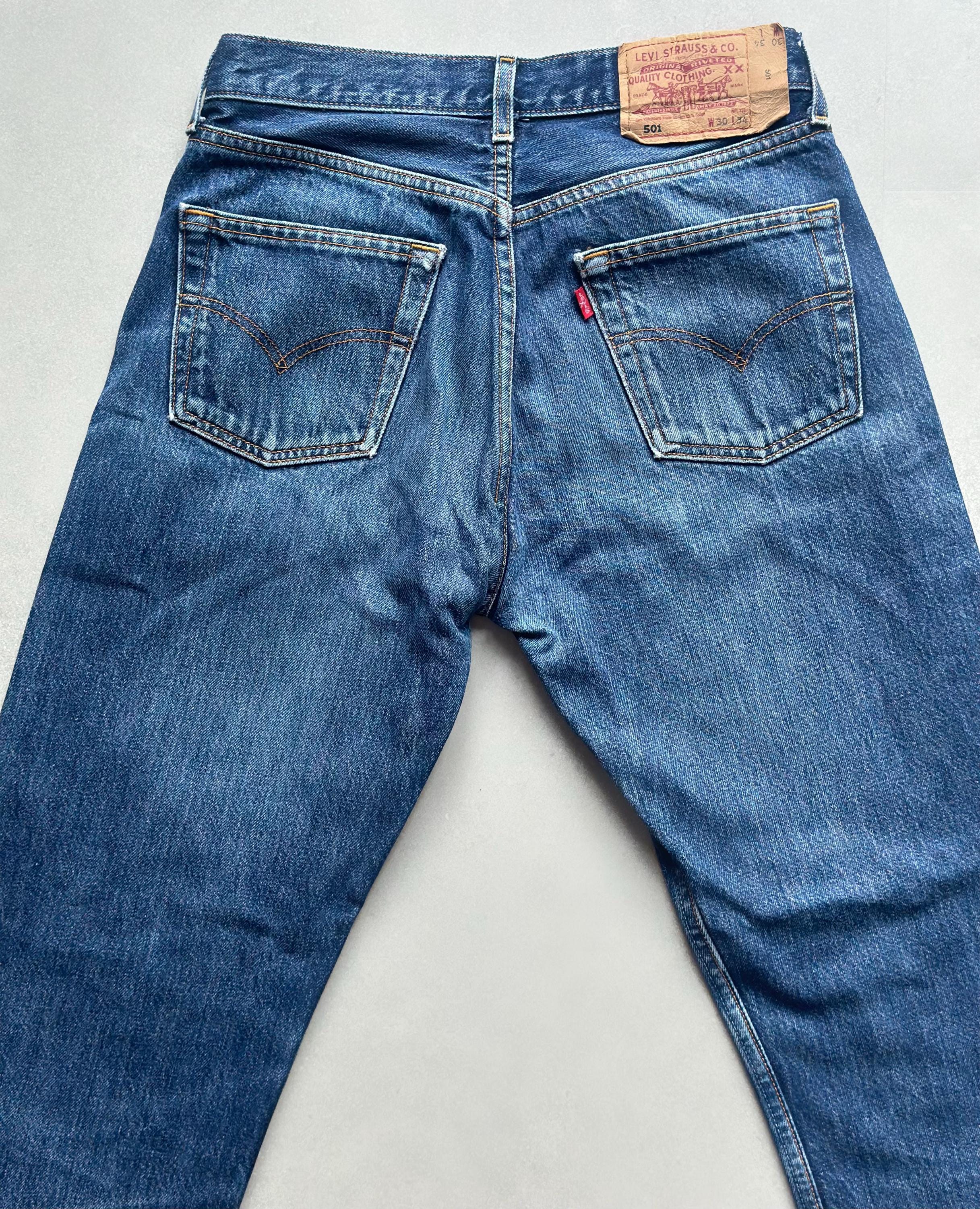 ヴィンテージデニム♪【Levi's】ブルー 501 '90s ジーンズ Vintage 90s Levis 501 Light Blue Jeans Size 30 Levis 501