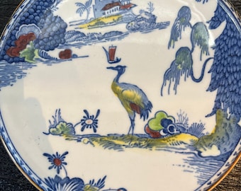 Woods Manchu blue with colour plate or base for teapot or display plate 1931 design