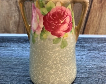 Antique 12cm Austrian Amphora Pottery Porcelain Vase. Numbered and and vintage design 2365 gold area is in great condition for its age.