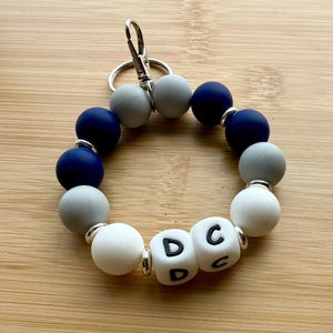 Dallas Cowboys beaded keychain wristlet