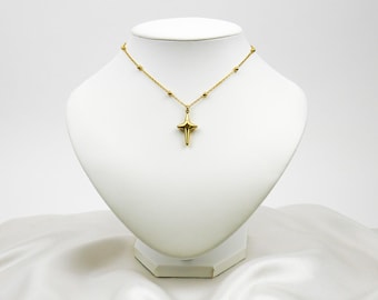 Necklace " SPARKLE necklace - gold " Handmade Jewelry, Gold Dainty Necklace, Stainless Steel, Trendy Women Gift