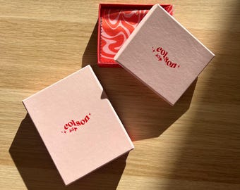 Gift box: Jewelry Box & Cleaning Cloth, Pink and Red Birthday Gift Wrap, Christmas Gift Box, Valentine's Day Gift, Gift for her, Gift Set
