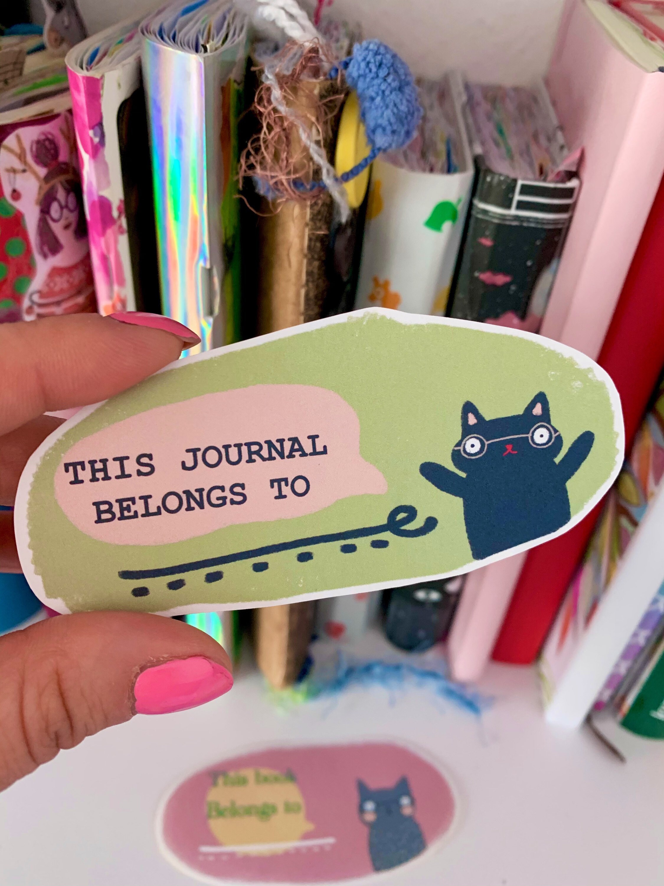 Cat Sticker Pack This Book/Journal belongs to Stickers for Etsy