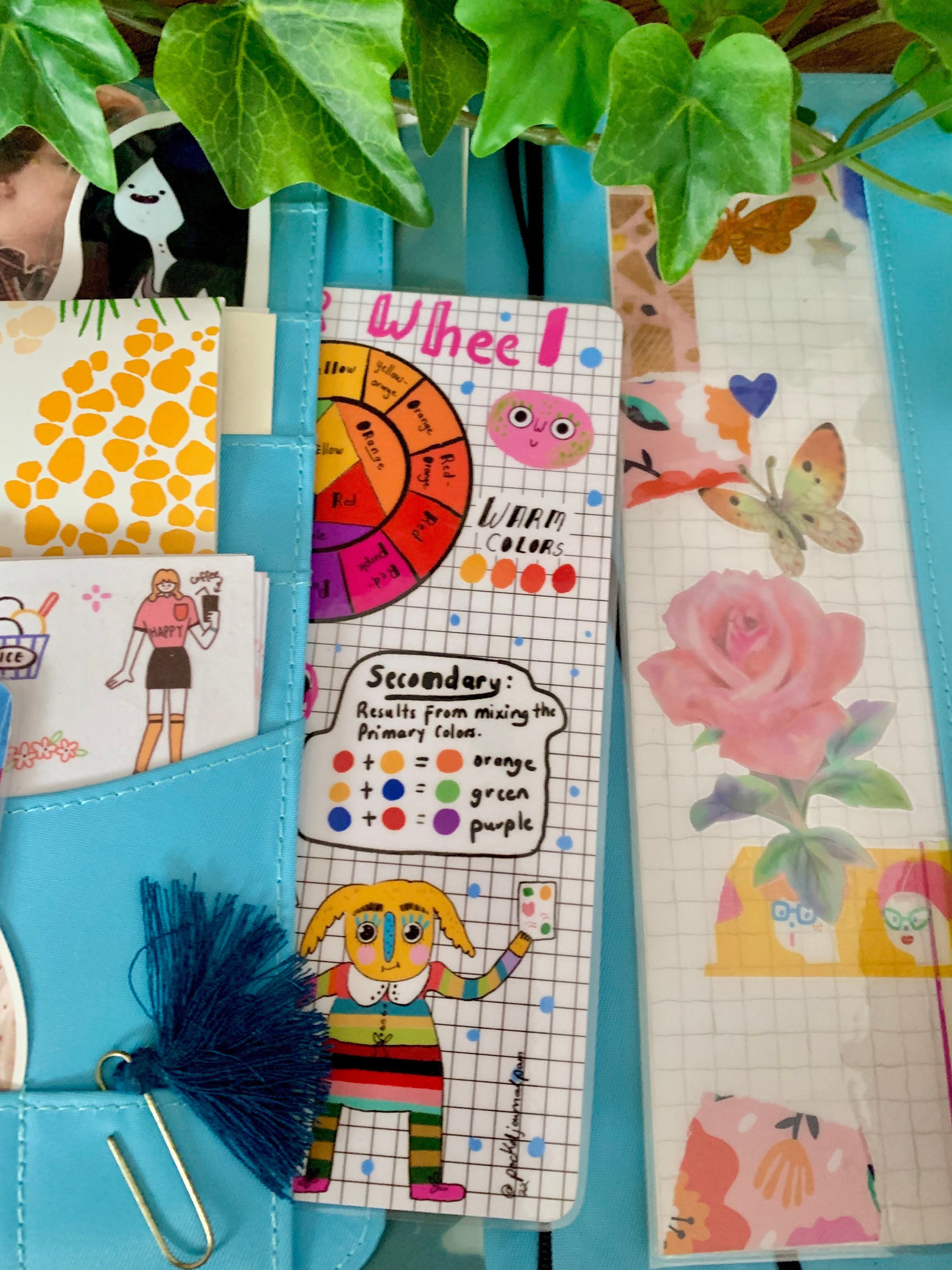 4x6 Handmade Color Wheel Laminated Bookmark for Journals and Etsy