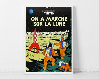 Vintage Tintin Magazine Rugby Cover Poster A3/A4 Print