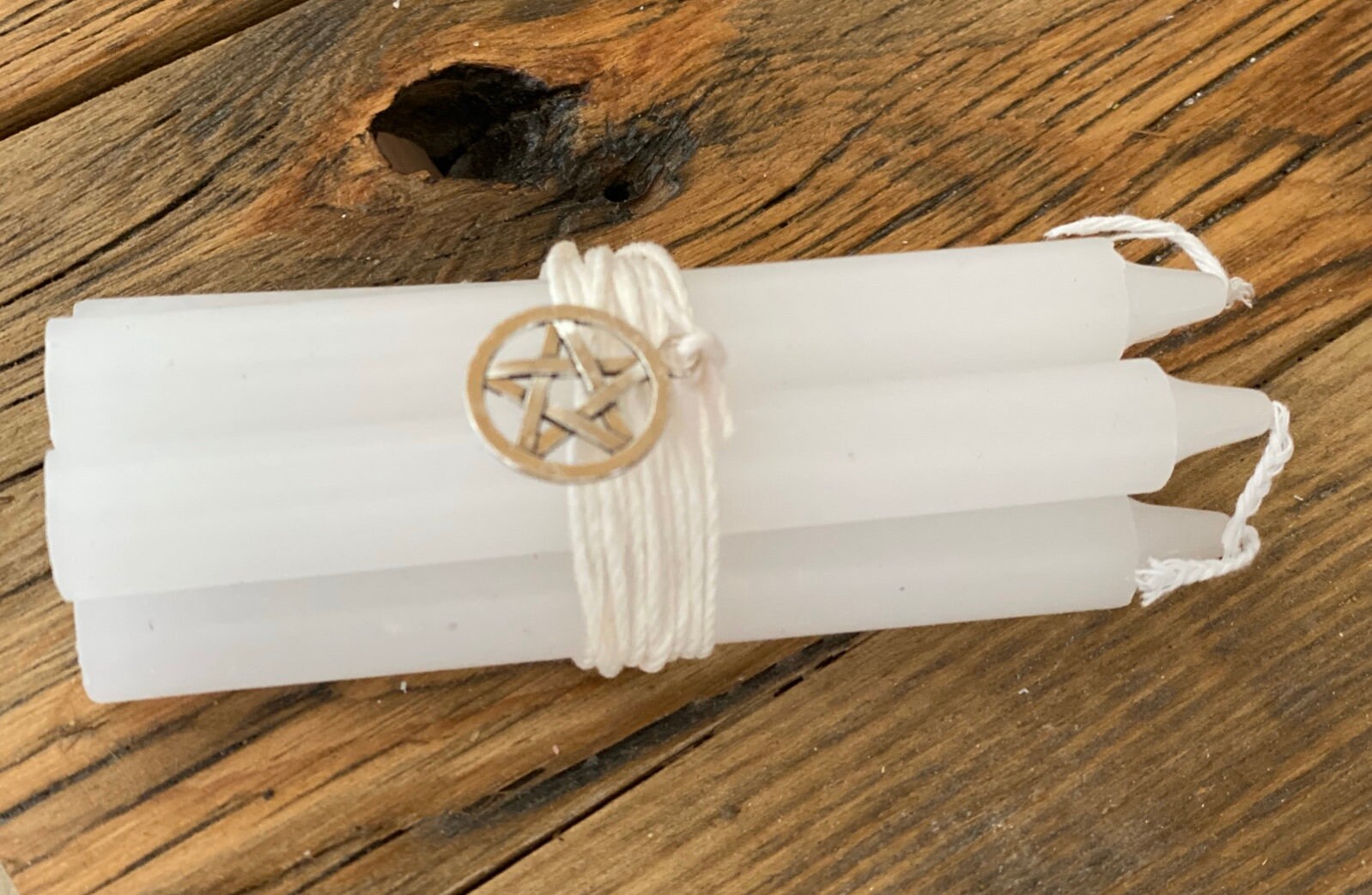 Set of 5 White Chime candles Etsy