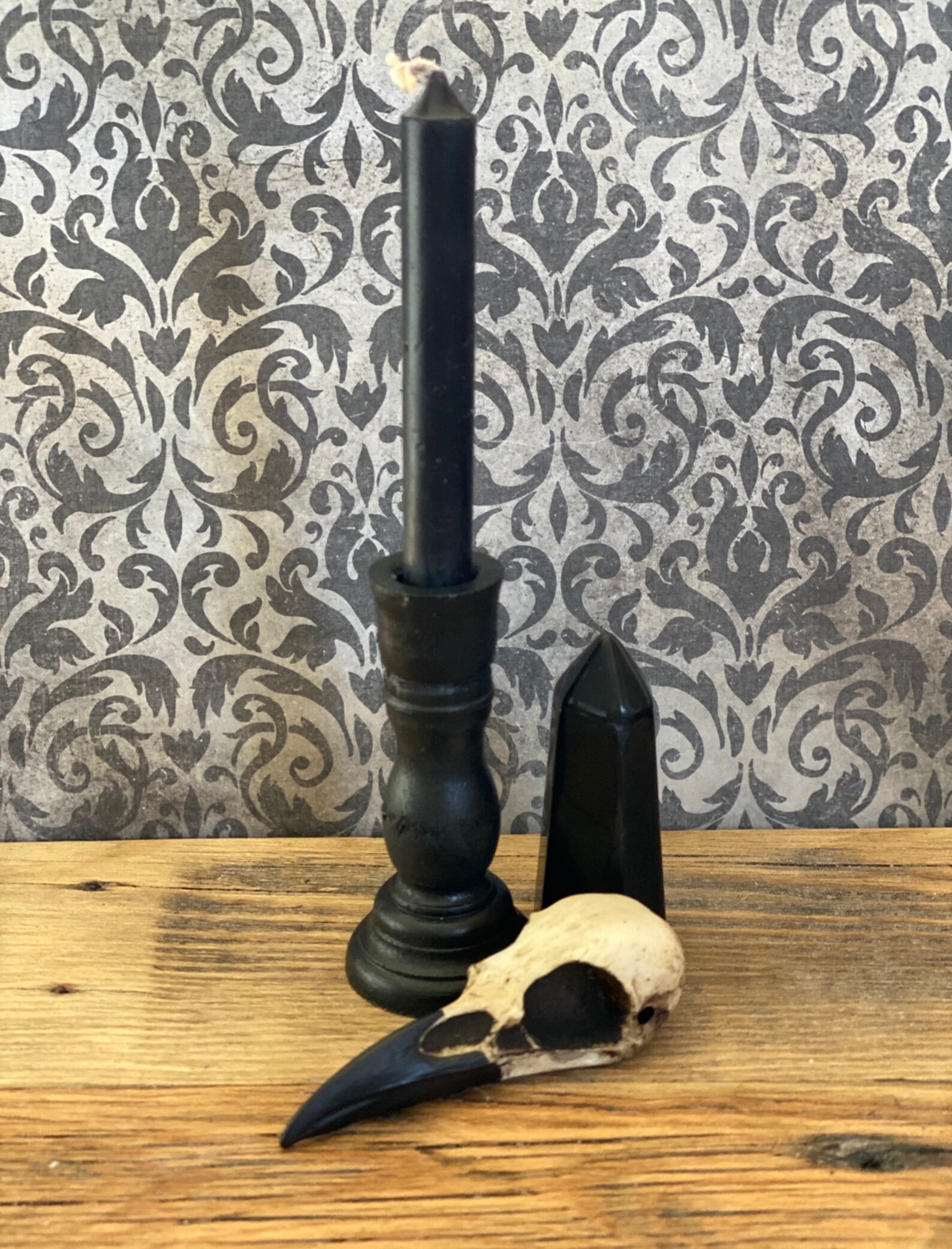 Set of 5 Black Chime Candles Etsy