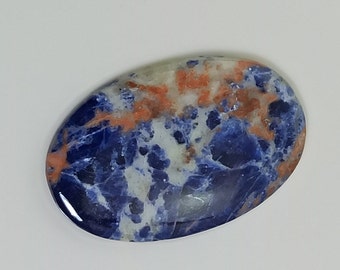 Natural Sodalite Cabochon Amazing Oval Shape Gemstone Sodalite Cabochon Loose Gemstone For Jewelry Making Semi Precious : 40 Carat 43x27x4MM