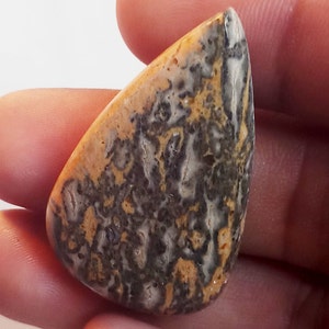Leopard Haut Jaspis Cabochon Birnenform Lose Edelstein Handgemacht 35 Karat 39x24x6 MM Für Schmuckherstellung zum Gesamtpreis