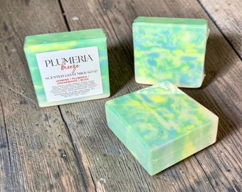 Plumeria Breeze Goat Milk Soap – Coastal Floral Bar – Clean Ocean Scent – Spring Soap