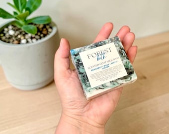 Forest Bath Goat Milk Soap – Activated Charcoal Soap – Earthy Clean Scent – PNW Inspired