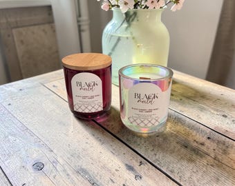 Black Merlot Coconut Wax Woodwick Candle