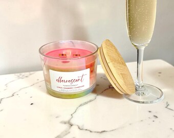 Effervescent — Limited Edition 2‑Wick Candle | Iridescent Jar | Coconut Wax | Wooden Wicks | Spring Candle