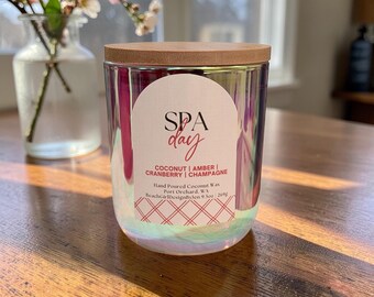 Spa Day Coconut Wax Woodwick Candle — Merlot or Prism