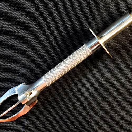 Silver Plated Vintage French Cocktail Bar Tongs, Sprung Ice Cube