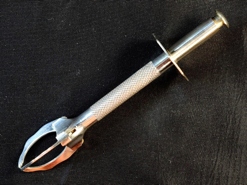 Silver Plated Vintage French Cocktail Bar Tongs, Sprung Ice Cube