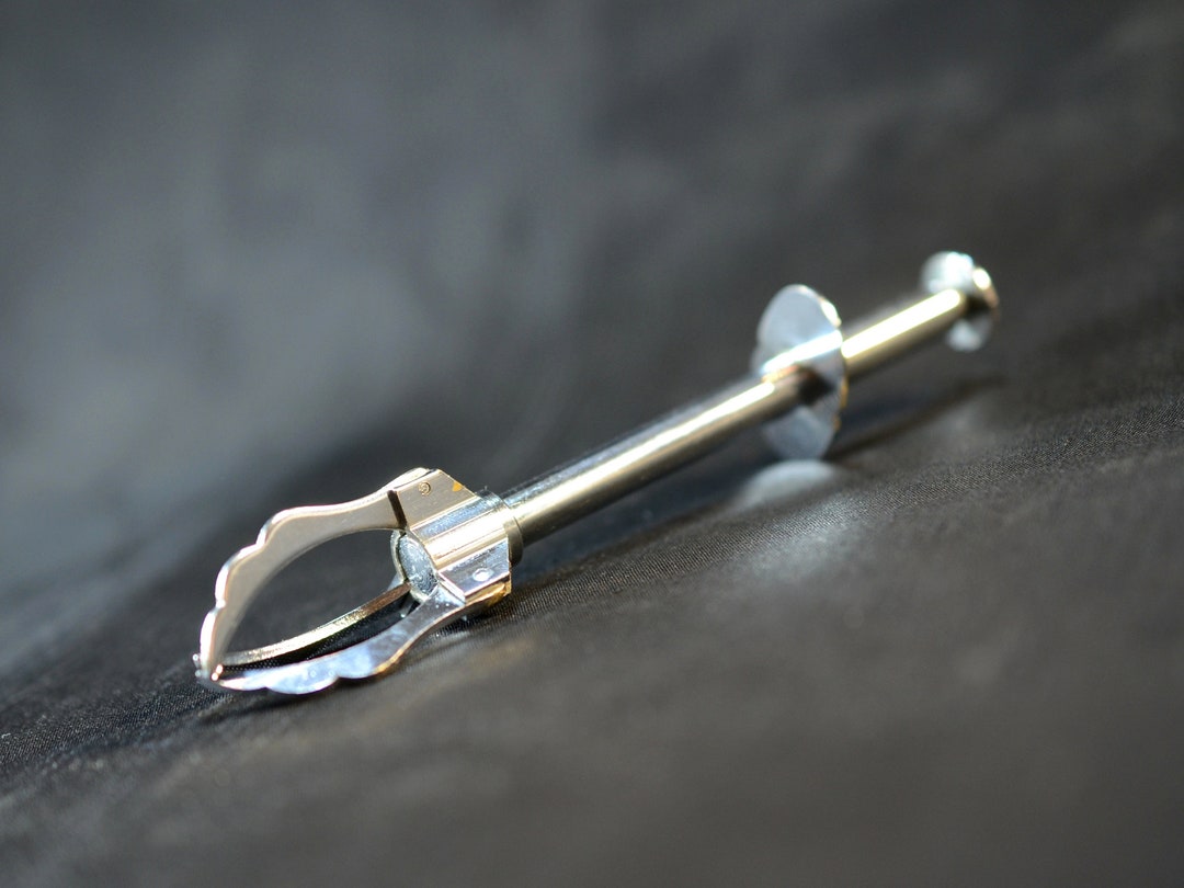 Vintage French Cocktail Bar Tongs, Stainless Steel Sprung Ice Cube